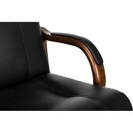 Кресло для руководителя Бюрократ T-9933 чёрное (экокожа, металл/дерево)
