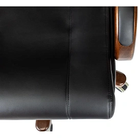 Кресло для руководителя Бюрократ T-9933 чёрное (экокожа, металл/дерево)