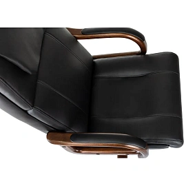 Кресло для руководителя Бюрократ T-9933 чёрное (экокожа, металл/дерево)