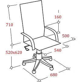 Кресло для руководителя Бюрократ T-9933 чёрное (экокожа, металл/дерево)