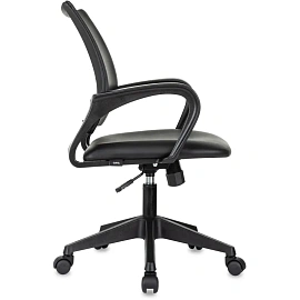 Кресло для оператора Бюрократ CH-695N чёрное (экокожа, пластик)