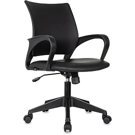 Кресло для оператора Бюрократ CH-695N чёрное (экокожа, пластик)