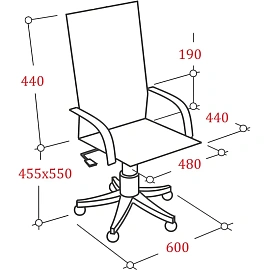 Кресло для оператора Бюрократ CH-695N чёрное (экокожа, пластик)