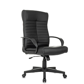 Кресло БР Комус Мебель Echair 659, экокожа, черн, пластик