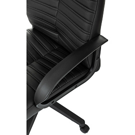 Кресло БР Комус Мебель Echair 659, экокожа, черн, пластик