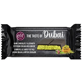 Шоколад Elit 1924 Дубайский тёмный с фисташковой начинкой и кадаифом 90 г фото Шоколад Elit 1924 Дубайский тёмный с фисташковой начинкой и кадаифом 90 г