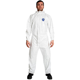 Комбинезон одноразовый с капюшоном VestProm 600 белый 43 г/кв.м (размер XXL)