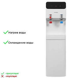 Кулер для воды Hyundai H-WD4231E белый (нагрев и охлаждение)