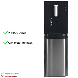 Кулер для воды Hyundai AquaSense H-WD7825C чёрный (нагрев и охлаждение)