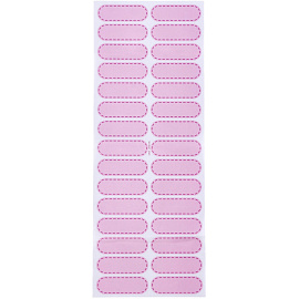 Набор термонаклеек для маркировки детских вещей Школа талантов Авокотик розовые (30 штук в упаковке)