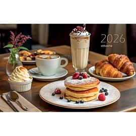 Календарь настенный 3-х блочный 2026 Десерты 30.5x67.5 см