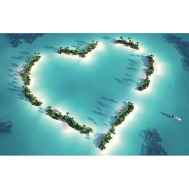 Календарь настенный 3-х блочный 2026 Сердце океана 30.5x67.5 см