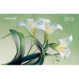 Календарь настенный 3-х блочный 2026 Attache, Букет лилий, 305х780, 80г