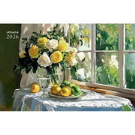 Календарь настенный 3-х блочный 2026 Букет 30.5x78 см