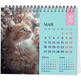 Календарь-домик настольный 2026 Atache, Котенок, 120х110 фото Календарь-домик настольный 2026 Atache, Котенок, 120х110