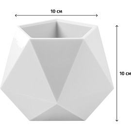 Кашпо с поддоном La decoro Абремо 0.72 л белый (10x10 см)
