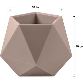 Кашпо с поддоном La decoro Абремо 0.72 л латте (10x10 см)