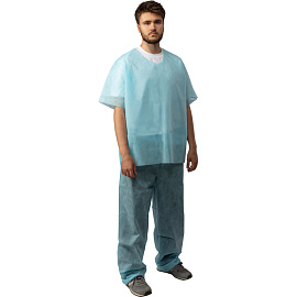 Костюм одноразовый хирургический Гекса нестерильный размер 52-54 (рубашка, брюки) фото Костюм одноразовый хирургический Гекса нестерильный размер 52-54 (рубашка, брюки)