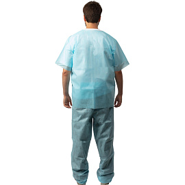Костюм одноразовый хирургический Гекса нестерильный размер 52-54 (рубашка, брюки) фото Костюм одноразовый хирургический Гекса нестерильный размер 52-54 (рубашка, брюки)