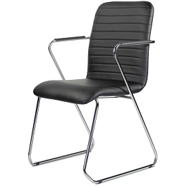 Стул UP_Echair Честер каркас хром кз черный