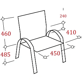 Стул офисный Easy Chair Честер чёрный, экокожа, металл, хромированный