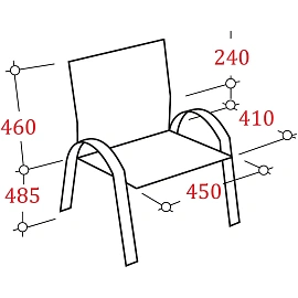Стул офисный Easy Chair Честер тёмно-серый, кожзаменитель, металл, хромированный