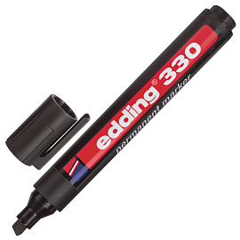 Маркер перманентный Edding E-330/1 черный (толщина линии 1-5 мм) скошенный наконечник