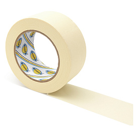 Клейкая лента малярная Aviora, 50мм*50м, креппированная, инд. упаковка фото Клейкая лента малярная Aviora, 50мм*50м, креппированная, инд. упаковка