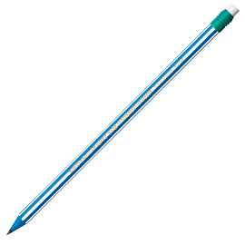 Карандаш чернографитный HB с ластиком BIC Evolution Stripes заточенный шестигранный