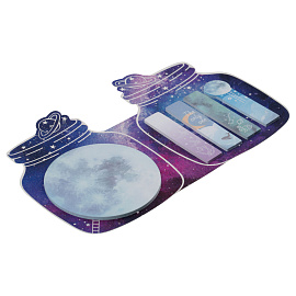 Флажки-закладки и самоклеящиеся блоки в наборе MESHU "Universe", 20л*5 цветов, европодвес