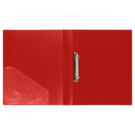 Папка на 2 кольцах СТАММ "Стандарт" А4, 40мм, 700мкм, пластик, красная фото Папка на 2 кольцах СТАММ "Стандарт" А4, 40мм, 700мкм, пластик, красная