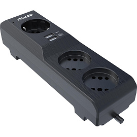 Сетевой фильтр ZIS Pilot 3G на 3 розетки + 2 USB 10 метров