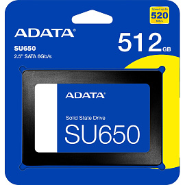 SSD накопитель ADATA Ultimate SU650 512 ГБ (ASU650SS-512GT-R)