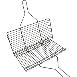 Решётка-гриль для мангала Grillkoff 22x37 см двойная, с бортами (279)