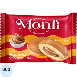 Печенье Панкейк Монфи бисквитное с вар.сгущ 40гx20шт/уп (800г)