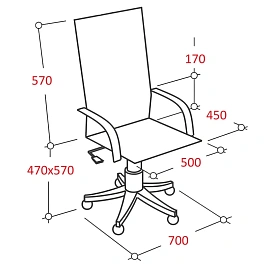 Кресло для руководителя Бюрократ CH BALANCE-LUX чёрное (сетка/ткань, металл)
