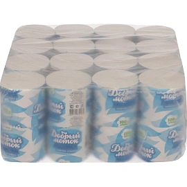 Бумага туалетная Добрый моток Maxima 1-слойная цвет натуральный белый без втулки (32 рулона в упаковке)