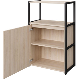 Стеллаж для документов Easy to lead K-Loft 241H022 дуб скандинавский/чёрный 670х400х1068 мм