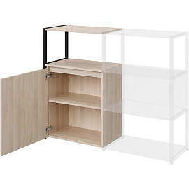 Полустеллаж для документов K-Loft  241H023 645х400х1068 дуб сканд/черный