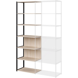 Полустеллаж для документов K-Loft  241H025 645х400х2105дуб сканд/черный