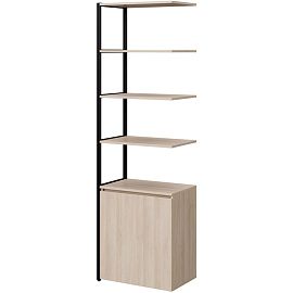 Полустеллаж для документов Easy to lead K-Loft 241H027 дуб скандинавский/чёрный 645х400х2105 мм