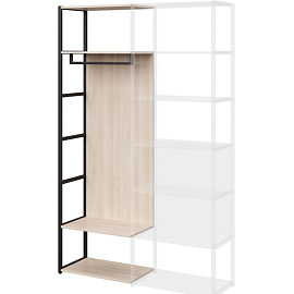 Шкаф Easy to lead K-Loft 241H029 дуб скандинавский/чёрный 670х400х2105 мм