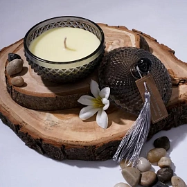 Свеча ароматическая в стакане Вещицы Tobacco & Vanilla 8x9 см