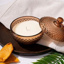 Свеча ароматическая MANGO & PEACH в стекле, Д90 Ш90 В80, YJC-14