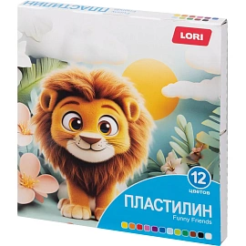 Пластилин классический Lori 12 цветов 264 г (Плф-007)