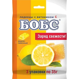 Леденцы БОБС медово-лимонные (3 упаковки по 35 г) фото Леденцы БОБС медово-лимонные (3 упаковки по 35 г)