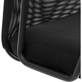 Кресло для руководителя Комус мебель Easy Chair 619 чёрное (сетка/экокожа, хромированный)