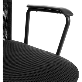 Кресло для руководителя Комус мебель Easy Chair 619 чёрное (сетка/экокожа, хромированный)