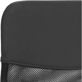 Кресло для руководителя Комус мебель Easy Chair 619 чёрное (сетка/экокожа, хромированный)