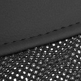 Кресло для руководителя Комус мебель Easy Chair 619 чёрное (сетка/экокожа, хромированный)